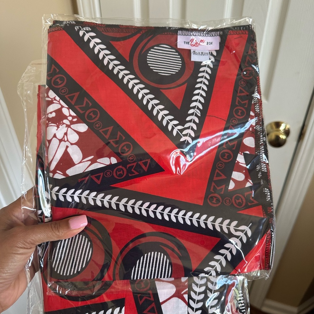 Red Geometric Patterned Fabric